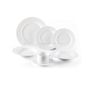 Hot sale user friendly healthy white custom Porcelain Dinnerware